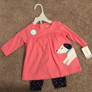 2 piece dress and leggings set